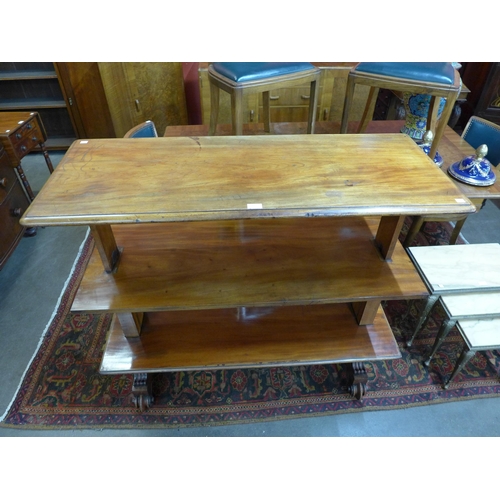 20 - A Victorian mahogany metamorphic dumb waiter, manner of Gillows, Lancaster