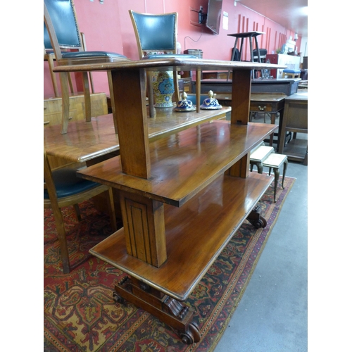 20 - A Victorian mahogany metamorphic dumb waiter, manner of Gillows, Lancaster