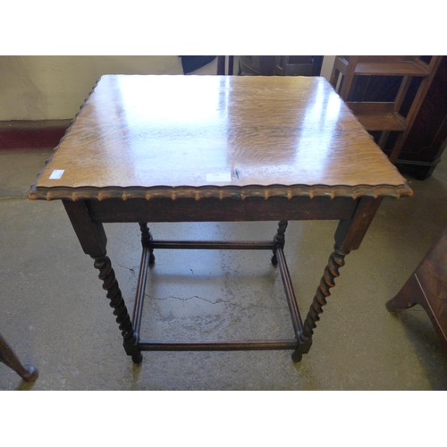 200 - An oak barleytwist occasional table