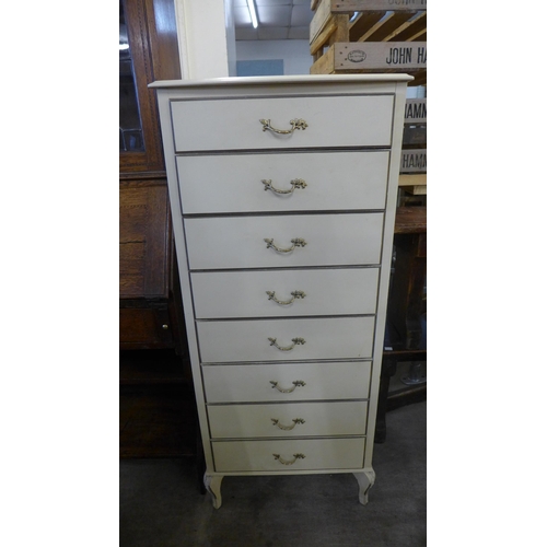 262 - A French style cream chest of drawers