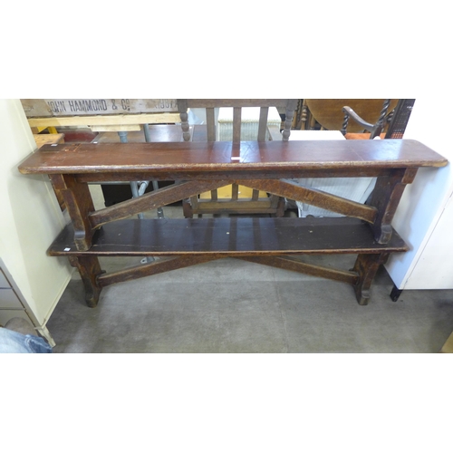 263 - A pair of Victorian oak benches