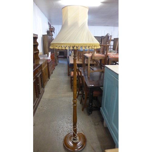 299 - A beech standard lamp