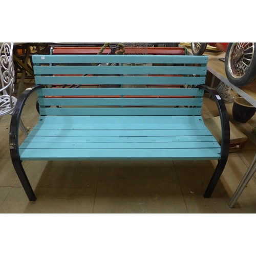 344 - An alloy garden bench