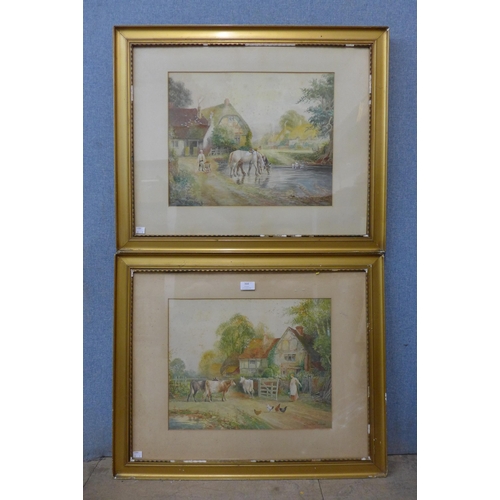 364 - Stanton Forbes, pair of rural landscapes, watercolour, framed