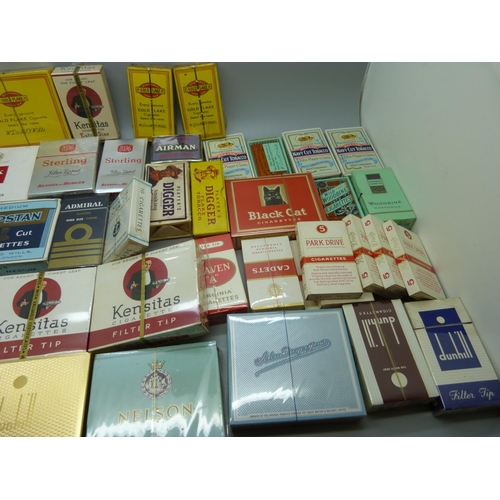 655 - A collection of vintage cigarette packets with contents