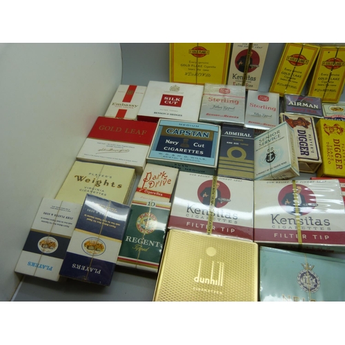 655 - A collection of vintage cigarette packets with contents