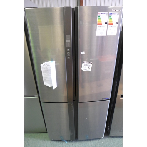 3046 - Sharp Multidoor Silver Fridge Freezer (SJ-EX820F2-SL), Original RRP £733.33 + vat (H 183.0 x W 89.2 ... 