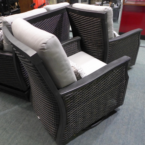 3199 - Agio Conway 5 Piece Woven Deep Seating Fire Pit + Cover, Original RRP £2,899.99 + vat (261-2)  * Thi... 