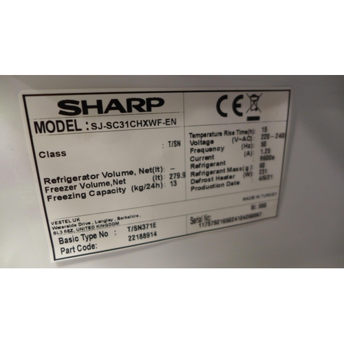 3217 - Sharp Tall White Freezer 280L, Model: SJSC31CHXWF Original RRP £416.66 + vat       (256-25)  *  This... 