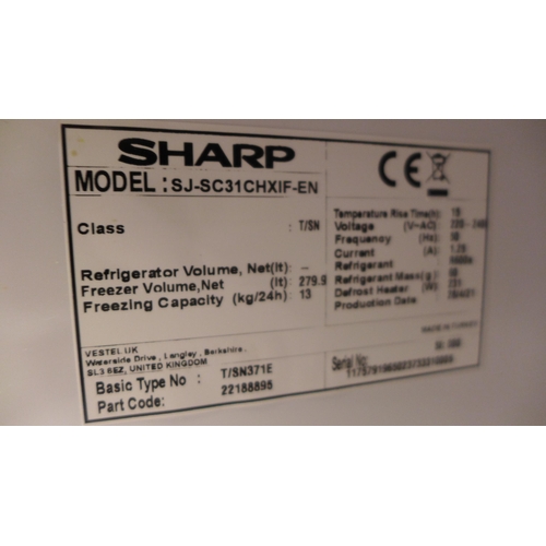 3219 - Sharp Inox 280L Tall Freezer, Model: SJSC31ChXIF   Original RRP £458.33 + vat                  (256-... 