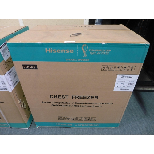 3223 - Hisense 198L White Chest Freezer Model: FC252D4BW1, Original RRP £241.66 + vat          (256-16)  * ... 