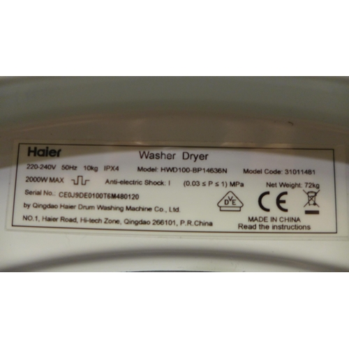 3238 - Haier 10+6Kg Inverter Washer Dryer Model: HWD100BP14636N  Original RRP £491.66 + vat             (25... 