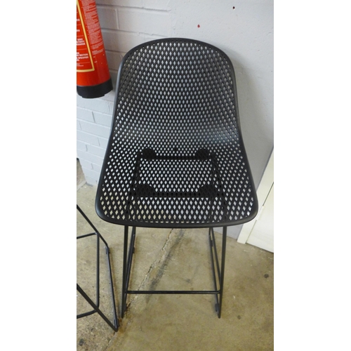 1315 - A pair of Ashwin black bar stools