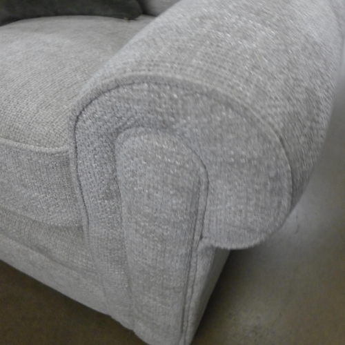 1408 - A grey upholstered armchair