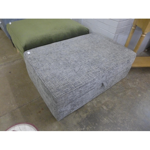 1425 - A dark grey upholstered ottoman footstool