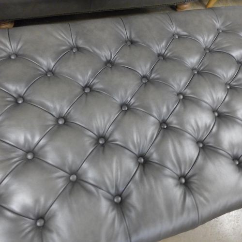 1484a - New Allington Footstool Ggrey Leather: 5158Ls , Original RRP £499.91 + vat (4120-12)  * This lot is ... 