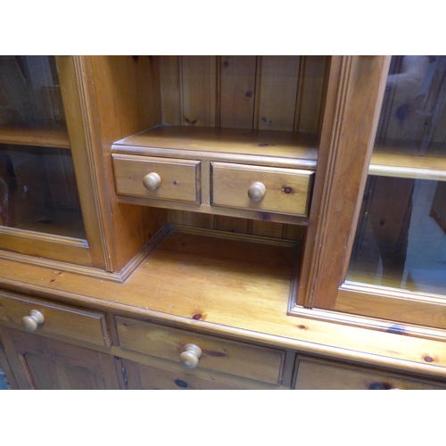 1692 - A pine glazed dresser