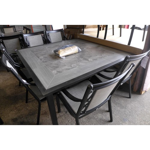 3037a - Agio Turner 9-Piece Square Sling Dining Set, RRP £1249.99 + vat (261-20)  * This lot is subject to v... 