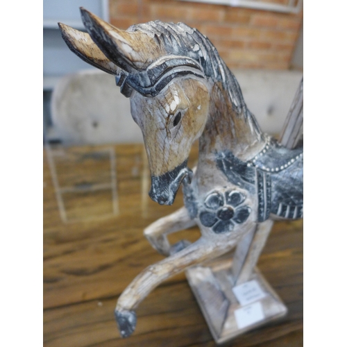 1600b - A wooden fairground horse, H 37cms (AR01716)   #