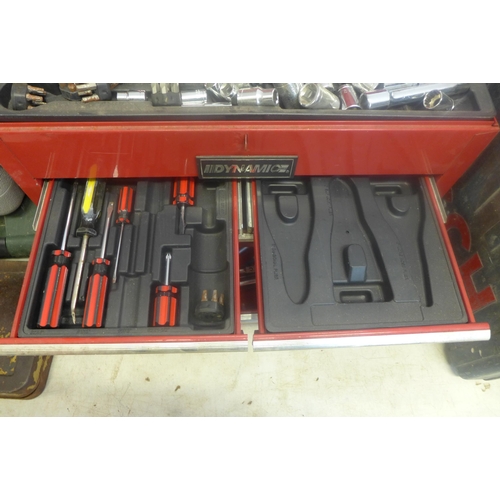 2033 - Dynamic metal tool chest with a quantity of sockets and tools