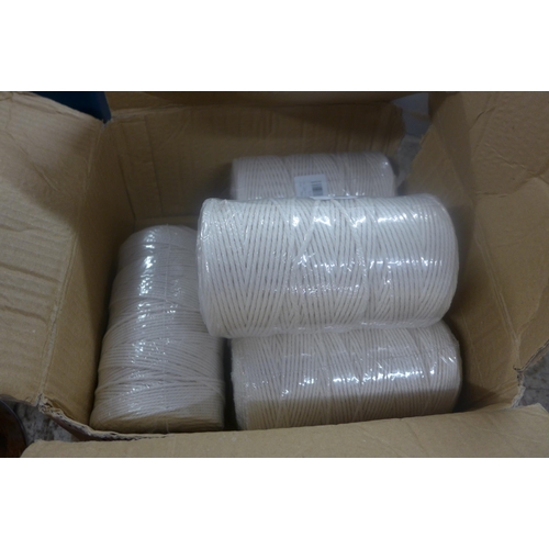 2123 - Six 300m long balls of string (2mm diameter)(sealed)