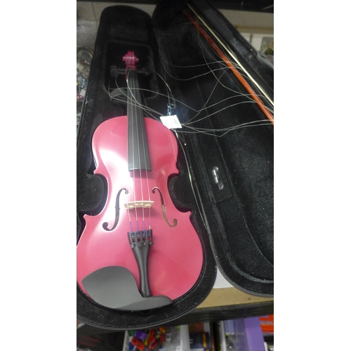 2213 - Pink violin, Acoustic guitar and a Classical guitar