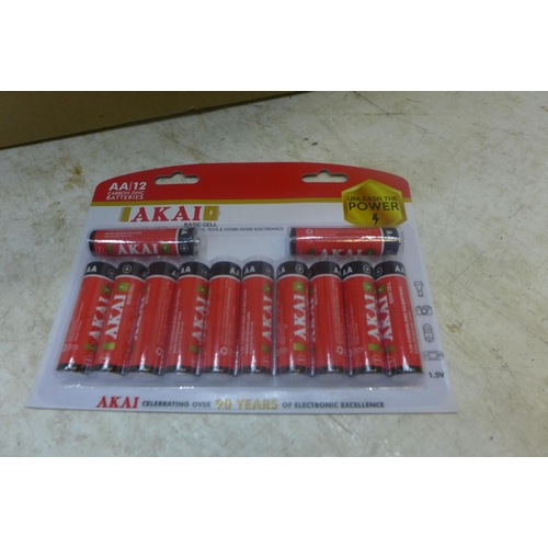 2255 - Box of 42 packs of 12 AA batteries, approx 500 batteries