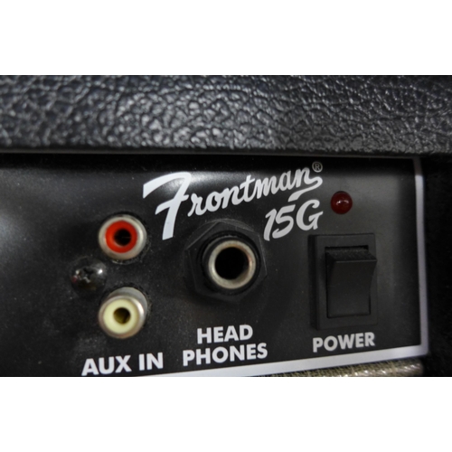 2309 - Fender Frontman 15G guitar practice amplifier - W (no power lead)