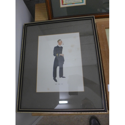 2335 - 5 Framed prints and a John Michael Webster RAF Lancaster Bomber print