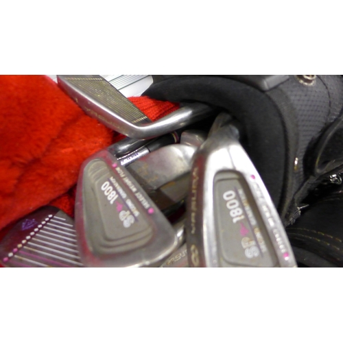 2360 - Mitsubishi golf bag plus two other bags and golf clubs