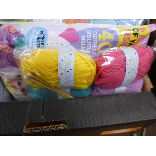 2366 - Qty of wool, knitting magazines and lint rollers