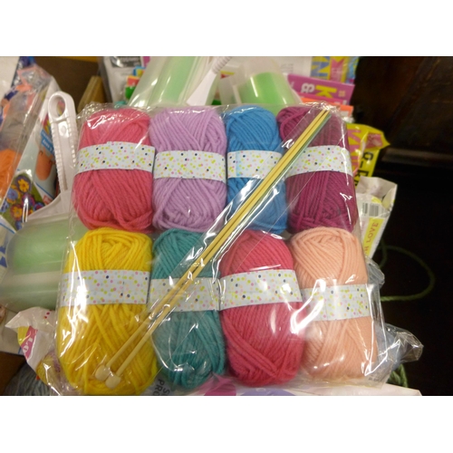 2366 - Qty of wool, knitting magazines and lint rollers