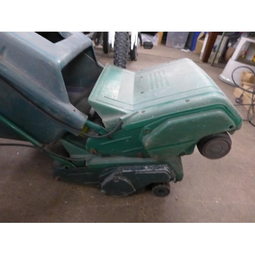 2378 - Qualcast electric lawnmower with collector and electric scarifier