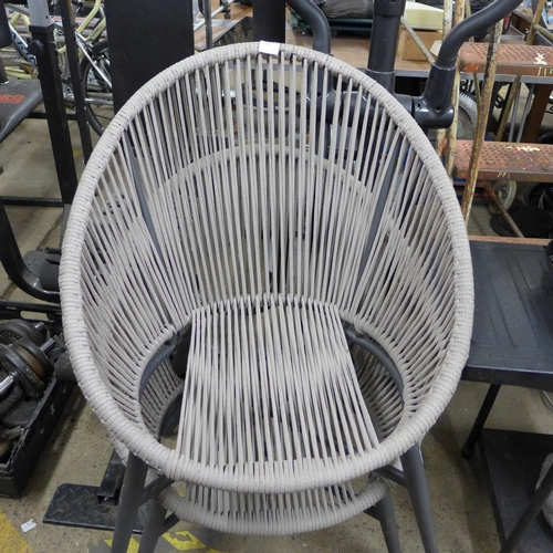 2400 - 2 Roped designer garden chairs