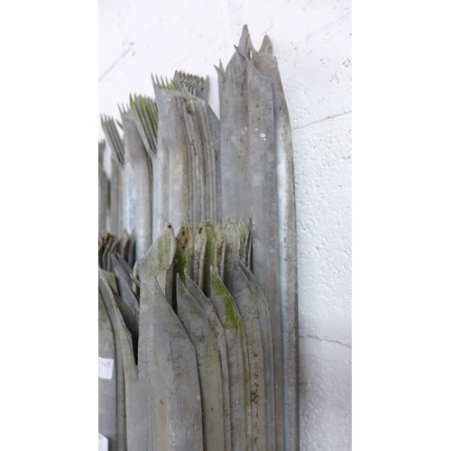 2408 - 50 Palisade galvanized fencing pales