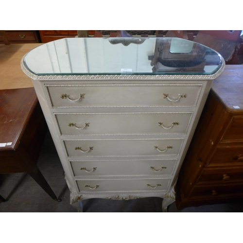 177 - A French style cream chest of drawers