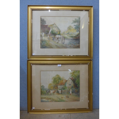 251 - Stanton Forbes, pair of rural landscapes, watercolour, framed