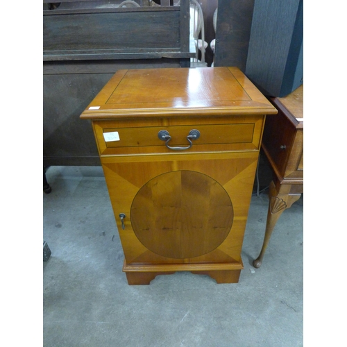 158 - A mahogany stereogram and a yew wood hi-fi unit