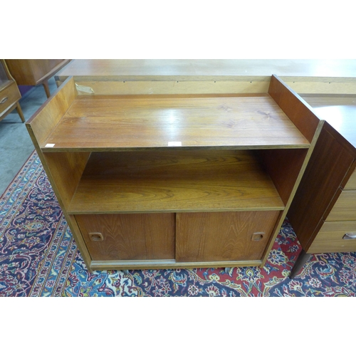 16 - A Danish teak record cabinet