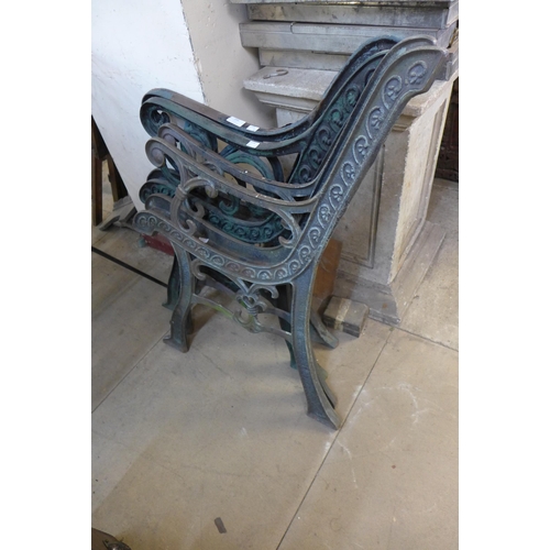 245 - Two pairs of cast iron bench ends