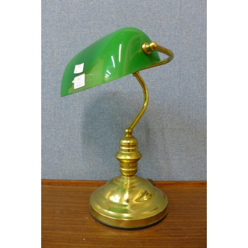 267 - A brass students desk lamp