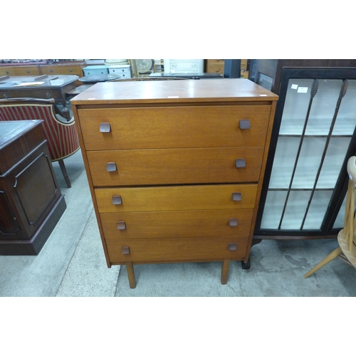 58 - A teak chest of drawers