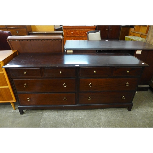 99 - A Stag Minstrel mahogany Captain's chest of drawers