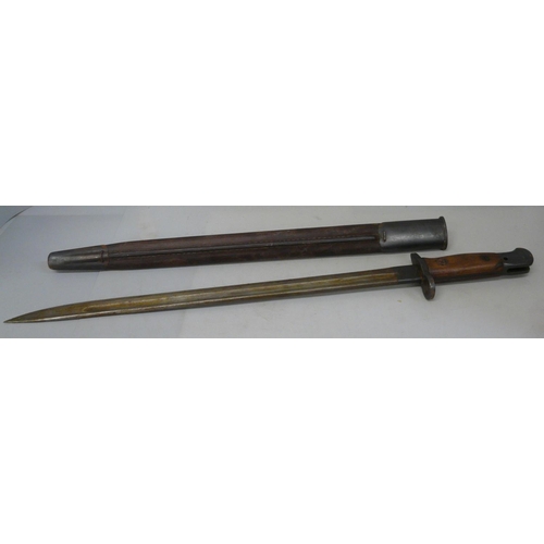 1138 - A 1907 pattern WWI British bayonet