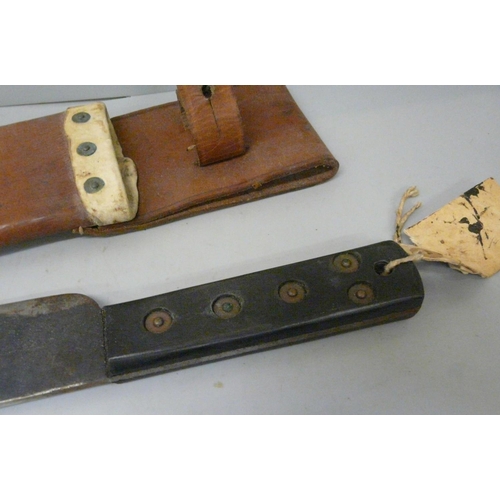 1139 - A 1942 WWII British machete and scabbard