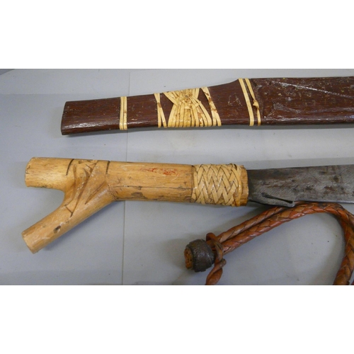 1140 - A Malaysian Palang and two Sudanese army knives