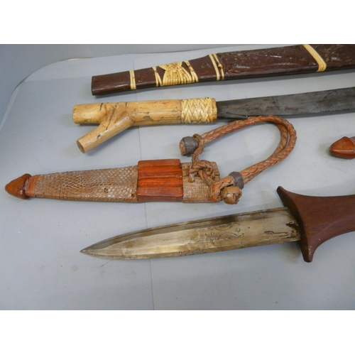 1140 - A Malaysian Palang and two Sudanese army knives