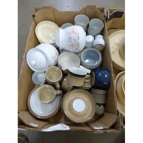 1170 - Two boxes of mixed Denby dinnerware including Coloroll **PLEASE NOTE THIS LOT IS NOT ELIGIBLE FOR PO... 