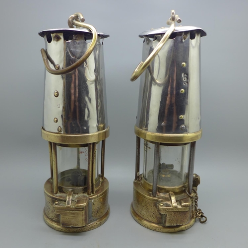 601 - Two Eccles miner's safety lamps, Type 6 and Type GR6S