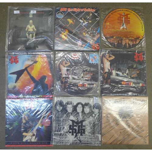 685 - A collection of rock LP records, Thin White Rope, Judas Priest, Skid Row, Kiss, Rush, Sammy Hagar, T... 